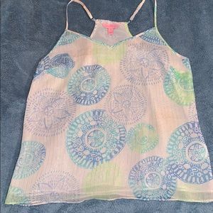 Lilly Pulitzer Metallic Textured Dusk Top Size M